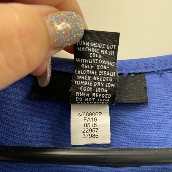 Alfani petite women’s studded blue tank size 10petite - Picture 5 of 7